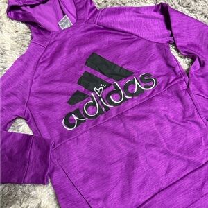 Adidas Vibrant Purple Hoodie with Black Logo